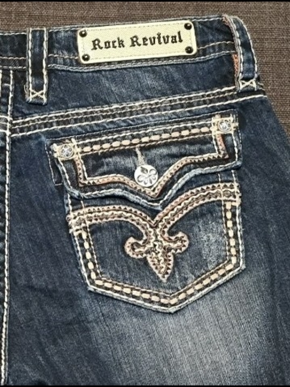 Rock Revival Women's Dark Blue Jean Bermuda Shorts Sz. 31